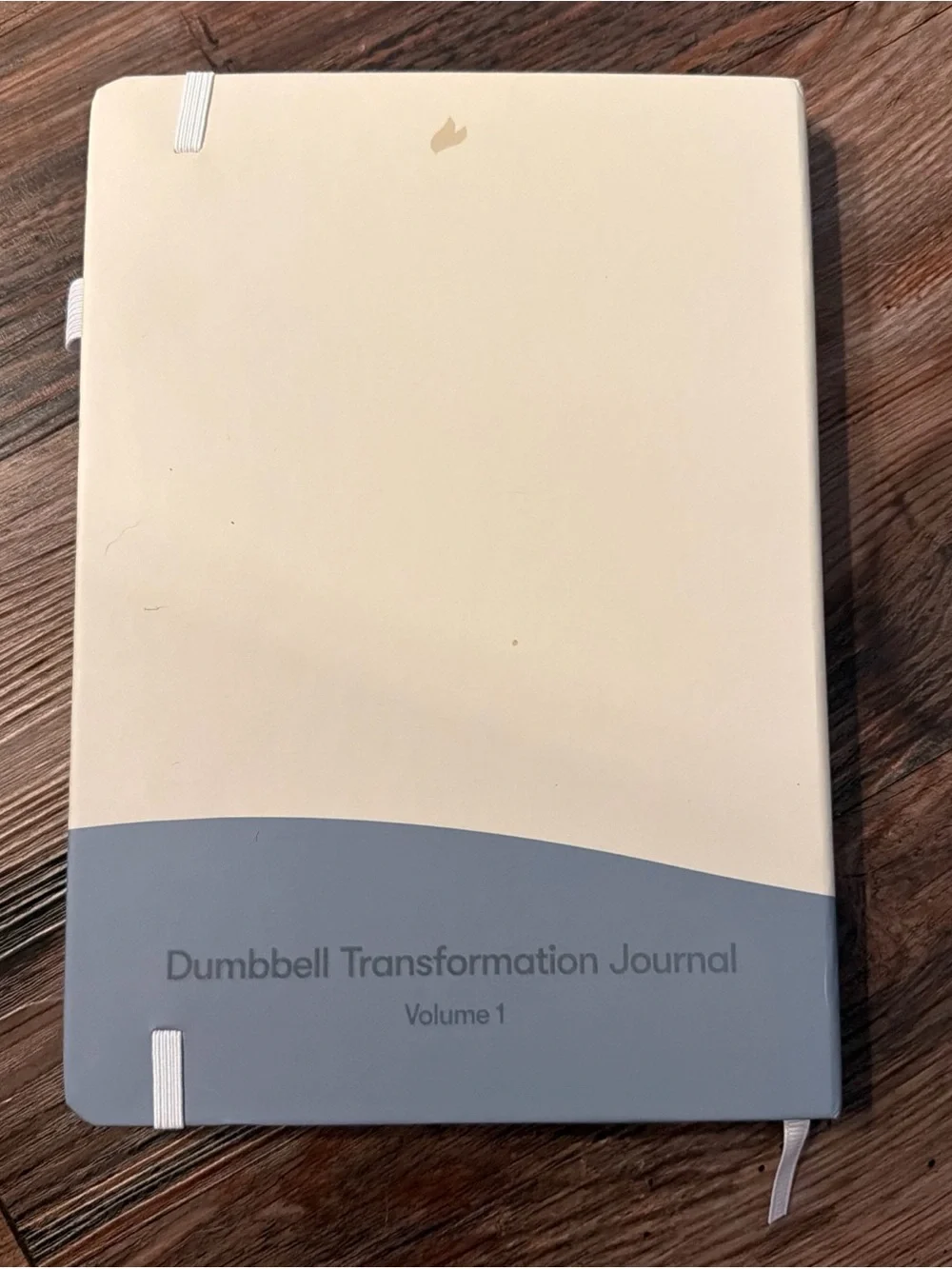 Cream & Light Gray Dumbbell Home Workout Journal